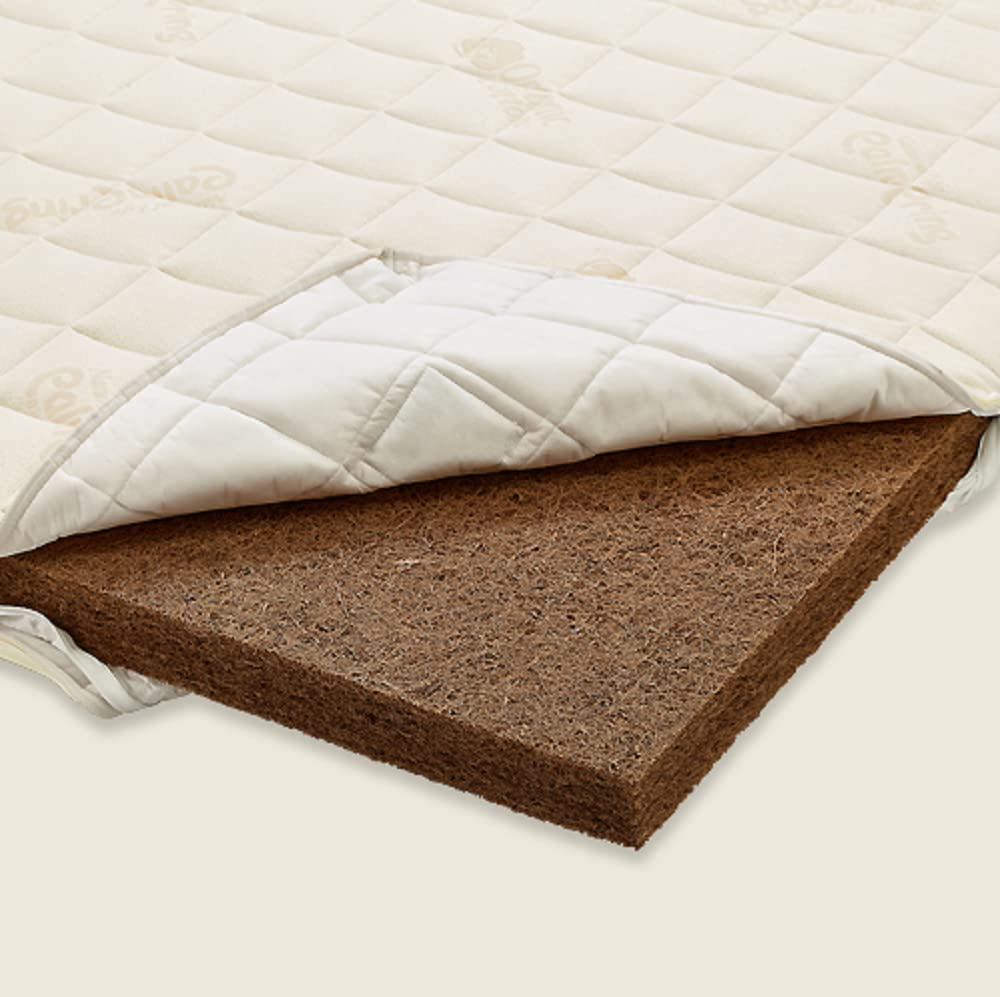 NATURAL LIFE PALMPRING Coconut Coir Mattress 3 Inch, Mattress Topper – Organic Coconut Coir Cotton Wool 3 Inch Pad Pillowtop Firm Bed Comfort Sleep Body Support