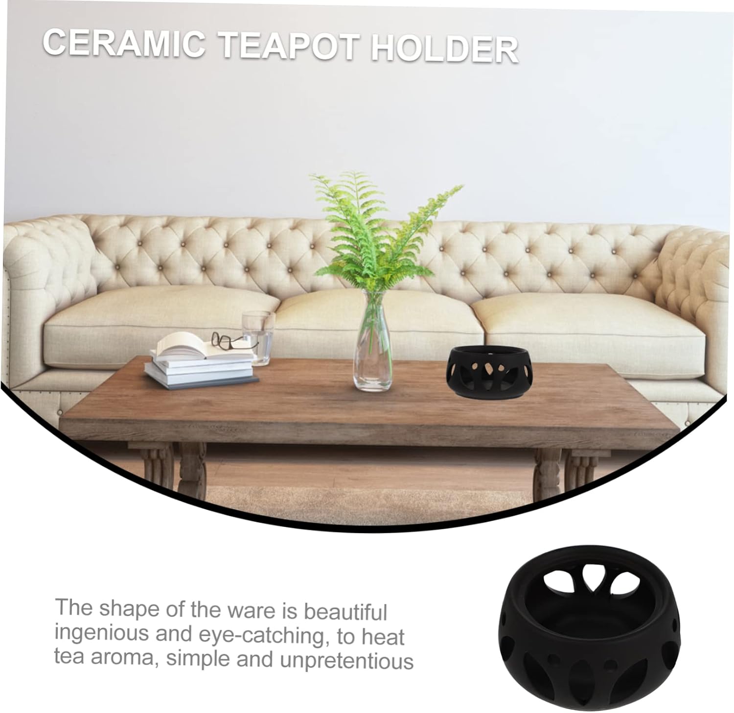 Teapot Heating Base Ceramic Tea Maker Warmer Multi-Functional Stove Stand