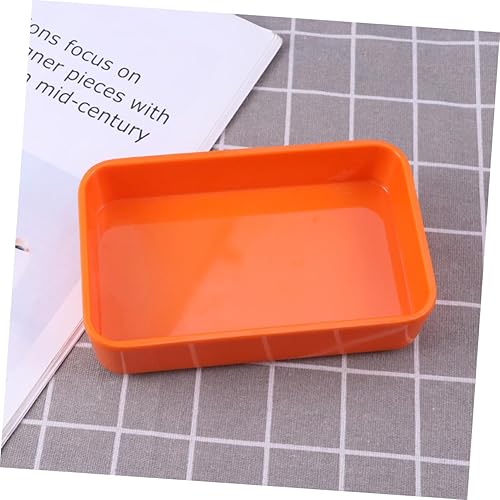 Miniatura 8 de Hemoton Bandeja de utensilios de melamina Bandeja rectangular para servir Plato de barbacoa de plástico Plato de olla caliente Vajilla Hogar