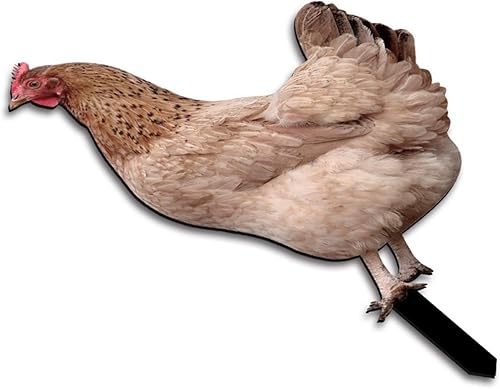 Miniatura 7 de Decoración de estatuas de jardín de gallo, figuras de escultura de pollo al aire libre, estacas acrílicas 3D, decoración de aves de corral,