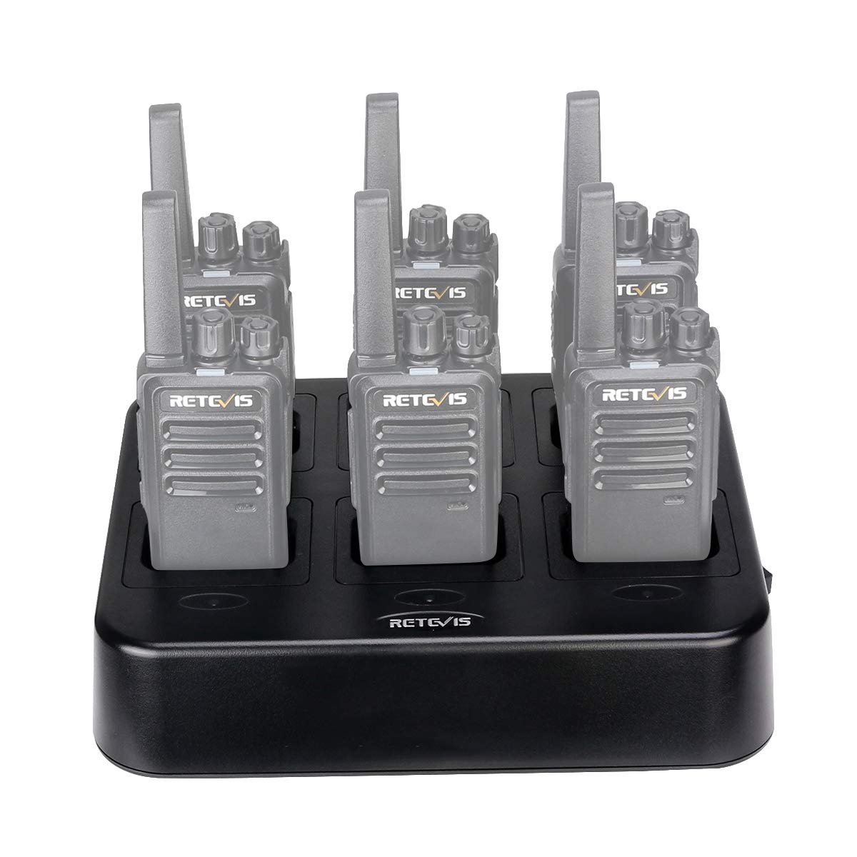 Retevis RT668 Walkie Talkie Cargador de Seis Vías Cargador de Unidades Múltiples para RT668 Walkie Talkie y Batería Mejora Carga y Eficiencia del Trabajo (1 Pieza)