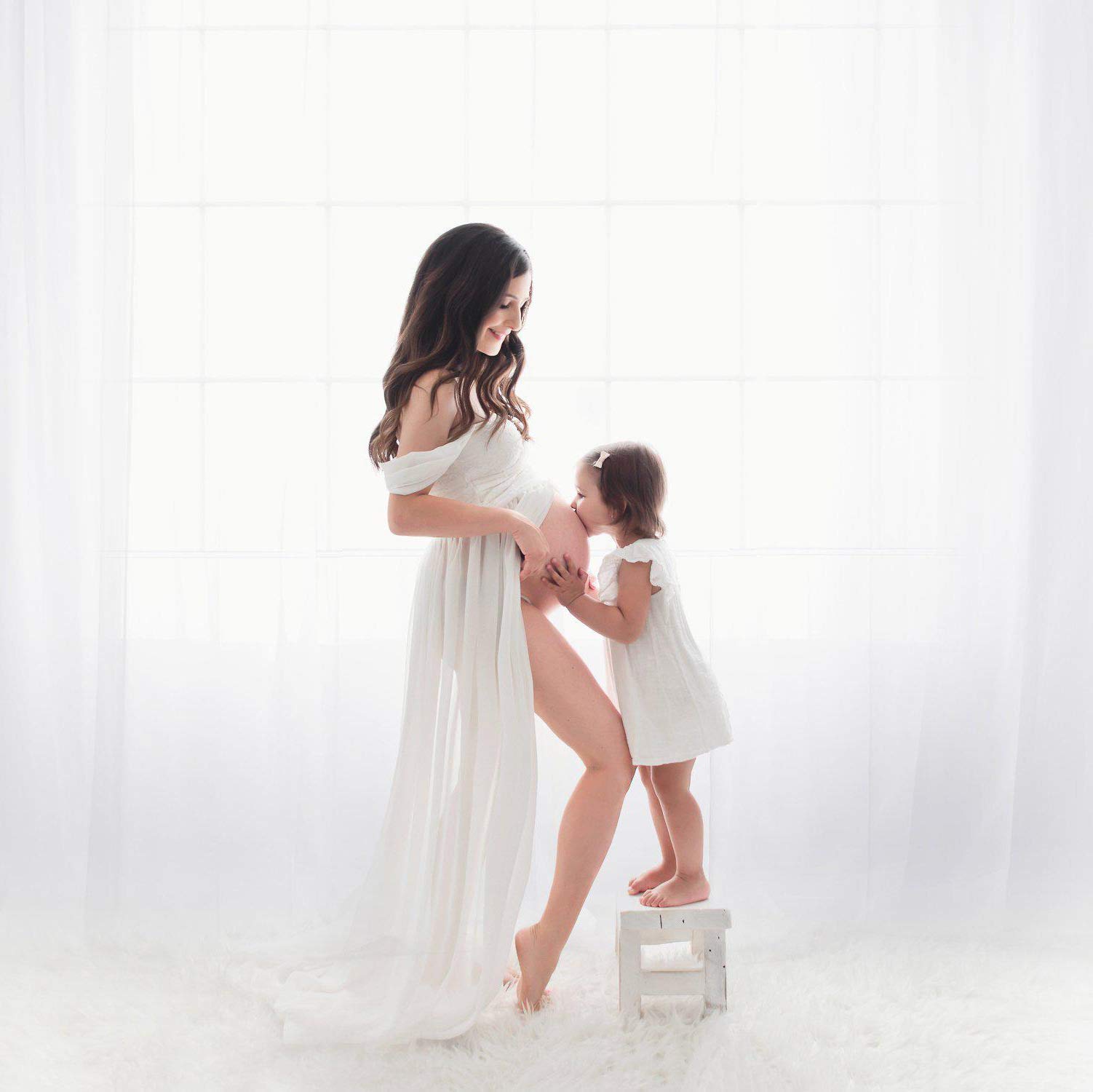 Daysskk Robe de Grossesse Photographie Robe Femme Enceinte Shooting Photo Vêtement Maternité S-XL