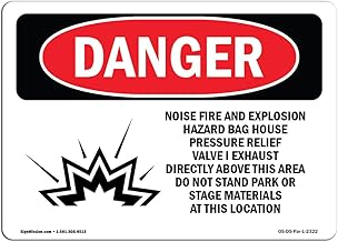 OSHA Danger Sign - Noise Fire and Explosion Hazard | Aluminum Sign | Protect Your Business, Construction Site, Warehouse & Shop Area | Made in The USA