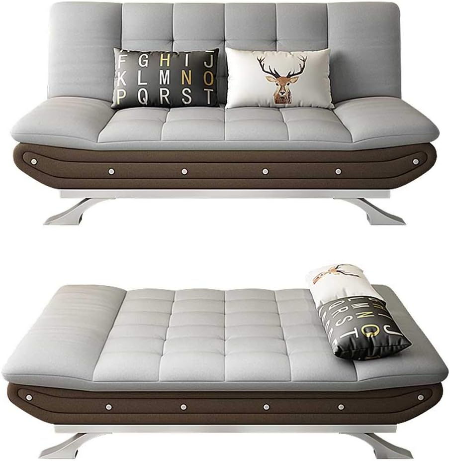 RJMOLU Futon Sofa Bed - Convertible Sofabed Couch Sleeper with Adjustable Back andMetal Feet - Home Guest Comfort Compact Seat Furniture