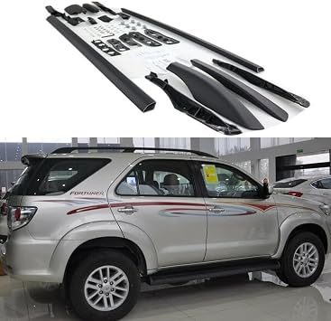Black Roof Rail Fits for Toyota Fortuner 2008-2015 Roof Cargo Rails 2PCS/Set