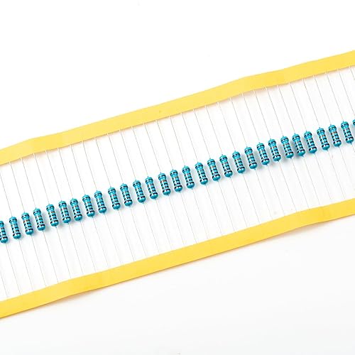 Vista 287 de Chanzon 100pcs 1/2W (0.5W) 100 Ohmios Resistencia fija de película metálica Ohmios 0.01 ±1% Tolerancia 100R MF Resistencias de orificio pasante