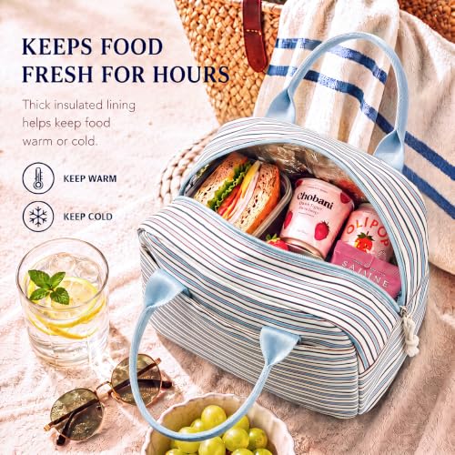 Image of LOVELYWIND Lunch Box for Women Cute Lunch Bags for Women Lunch Tote Bags Reusable Insulated Lunch Box Large Capacity Reusable Insulated Cooler for Work or Travel Gifts or Beach