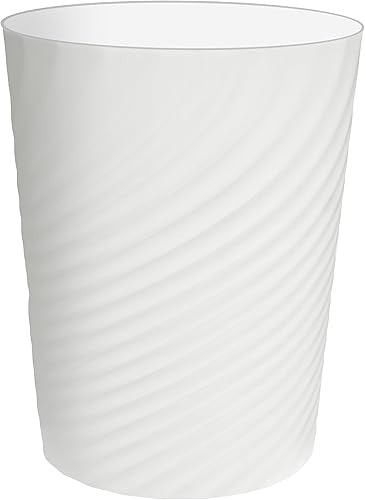 DAJITRE Cubo de basura pequeño de 1.8 galones, papelera de reciclaje de perfil delgado para espacios compactos, baño, oficina, dormitorio, cocina