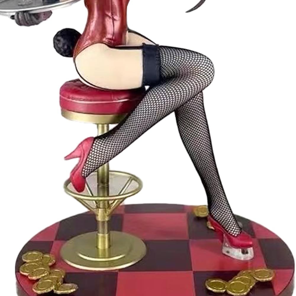 Anime Date A Live Tokisaki Kurumi Action Figure PVC 25 Cm - Ragazza Coniglio Nera, Statua Seduta Da Collezione