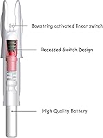 Vista 6 de 6 piezas de culatines iluminados para flechas con diámetro interior de .246/.244/.233/.204/.165 pulgadas con interruptor de encendido/apagado, Rojo