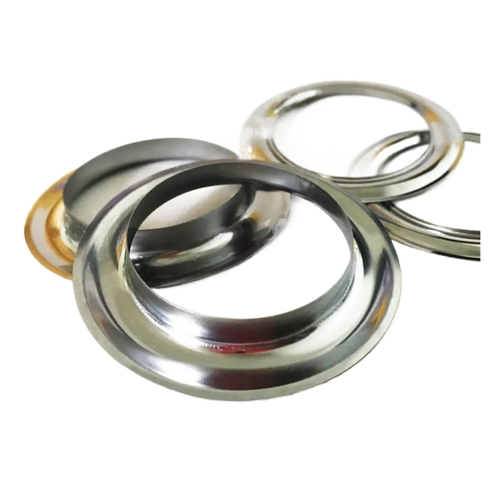 Vorhangösen, 60 Stück, Ringe für Vorhänge, DIY-Vorhangösen, Zubehör, Ösen, Dekoration, Installation durch Stanzmaschine, Weiß