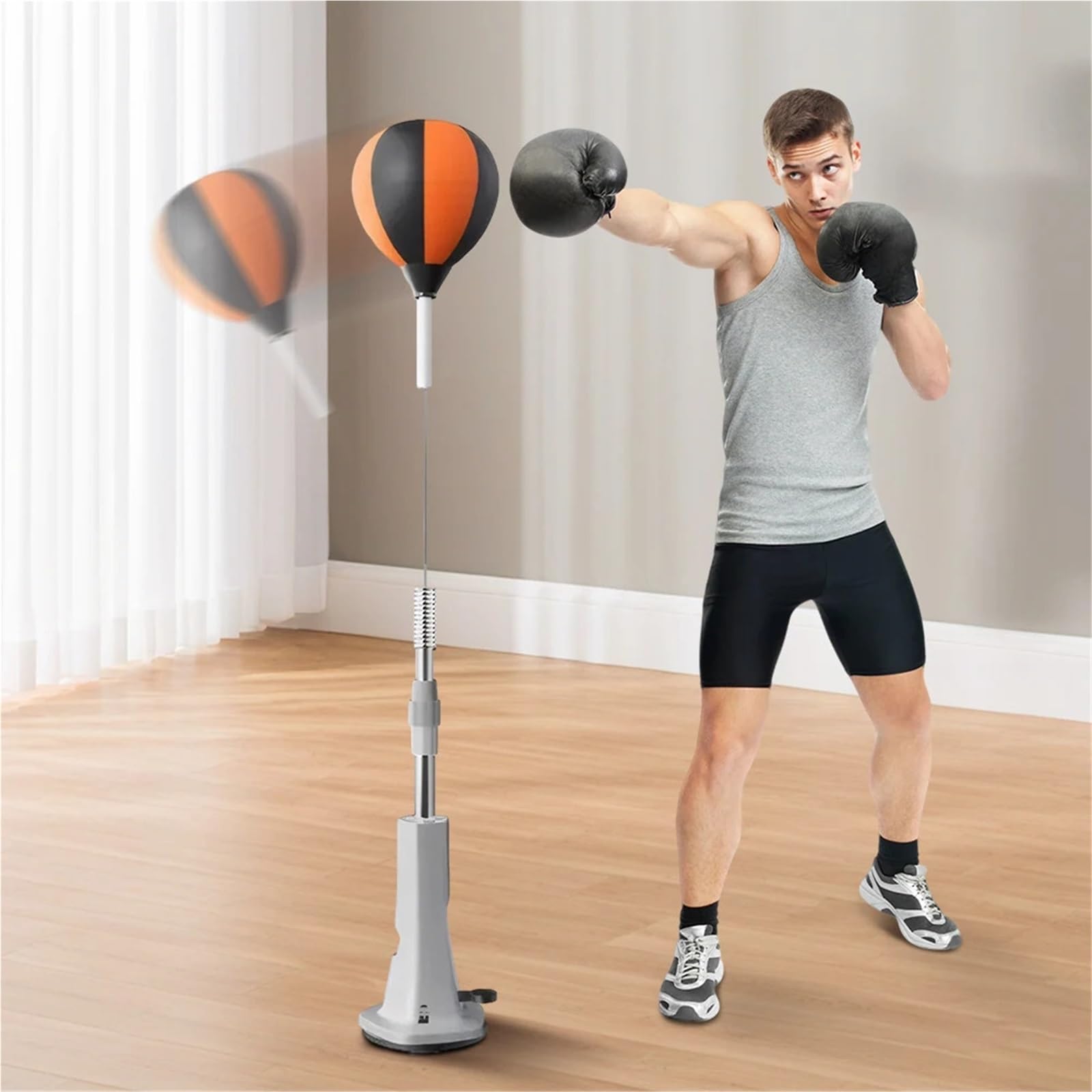Box-Speedball Box-Reflexball-Set mit Ständer, Verstellbarer Boxsack for Training, Stressabbau und Fitness
