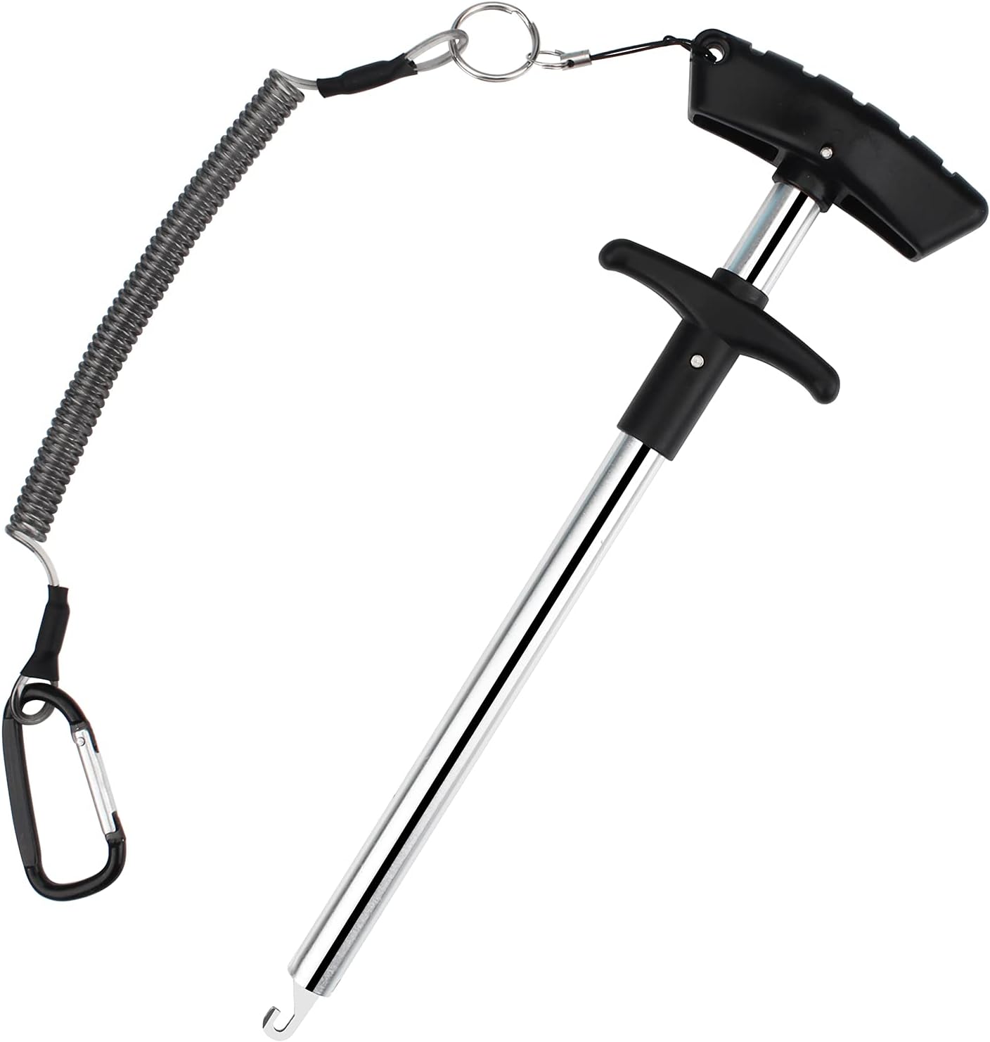 Hook Remover, Fishing Tools, Squeeze Out Portable T-Shaped Hook Separator with Lanyards Aluminum Fishing Gear for Freshwater and Saltwater Fishing Gift