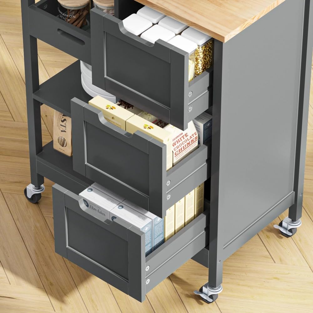 Storage Trolley Kitchen Serving Cart for Dining Room, Island with Storage,Carts for Tea and Coffee Shelving Organizer