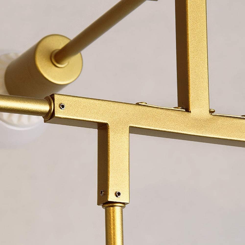 Sputnik Chandelier 5 Lights Golden Modern Pendant Lighting Fixture Industrial Iron Ceiling Light Fixture for Kitchen Dining Room Living Room,Golden,5 Lights