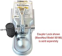 Vista 7 de MaxxHaul 70010 Acoplador de remolque de lengüeta recta Canal de 3", Bola de 2", 3,500 lbs