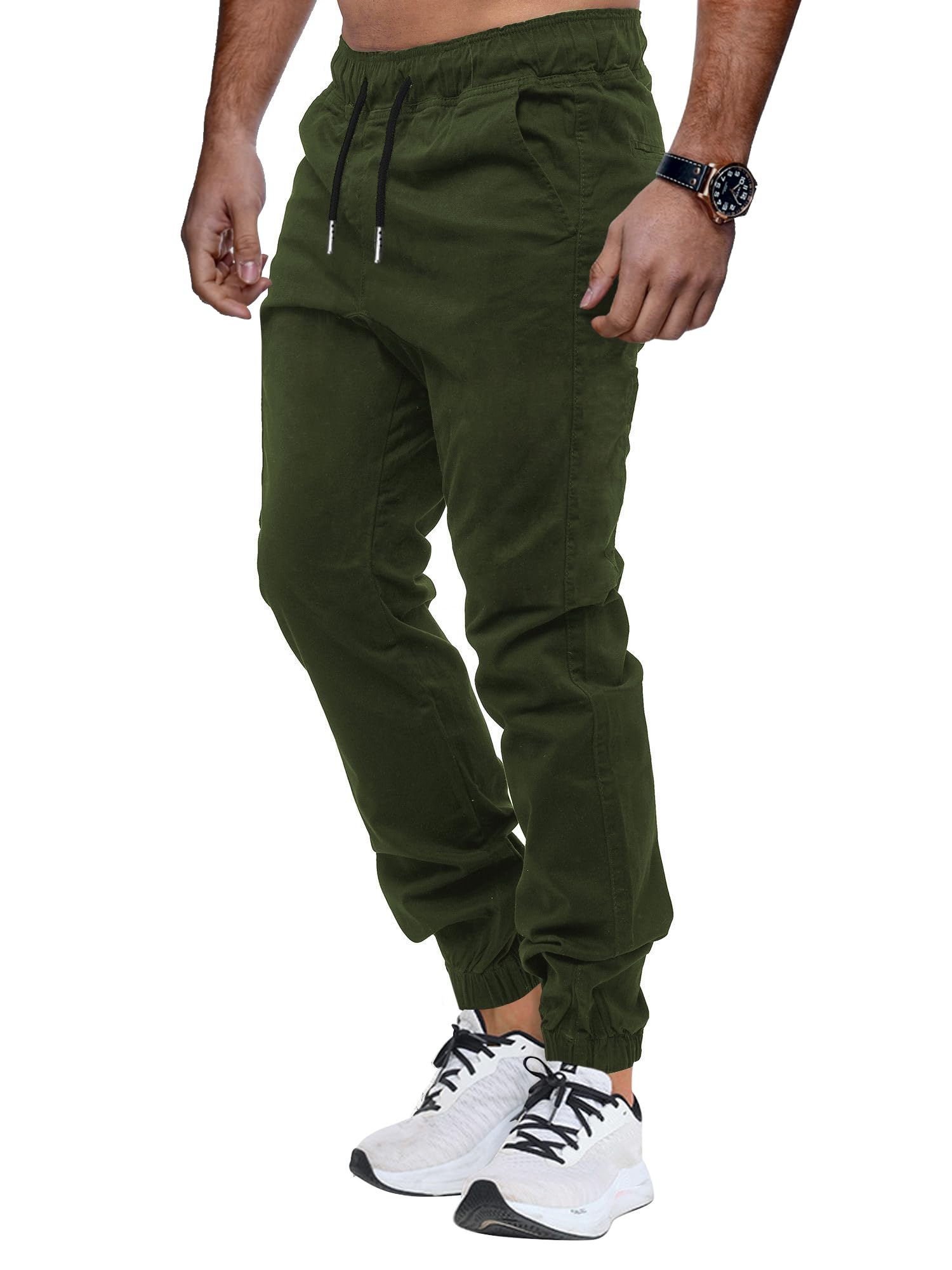 VMSUCIJ Pantaloni Jogging Uomo Pantaloni Casual Cotone Pantaloni Sportivi con Elastico in Vita con Tasche S-XXL