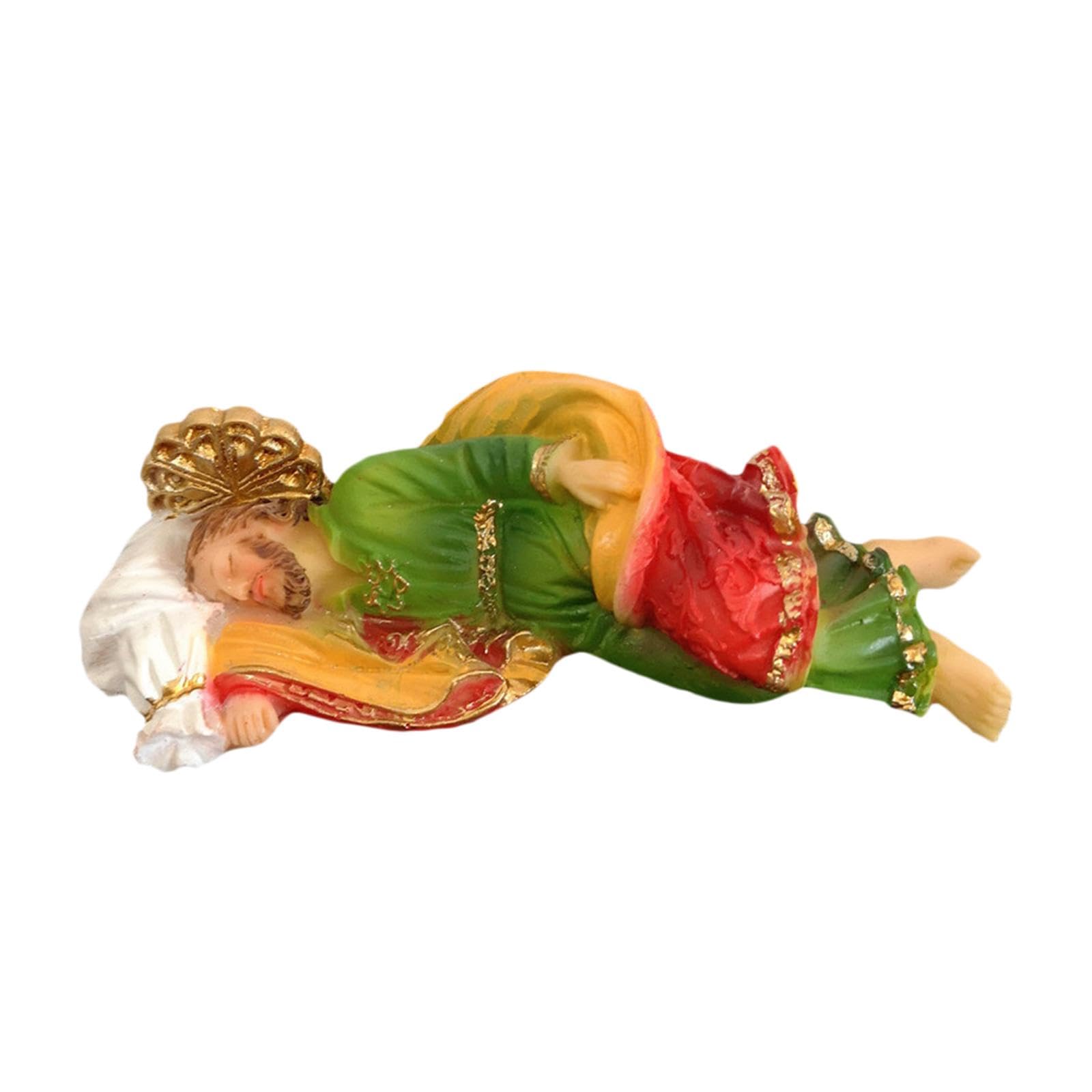 LZVMLNQI Religious Sculpture Crafts Sleeping Joseph Statue for Shelf Living Room Desk 11cm, Style 6