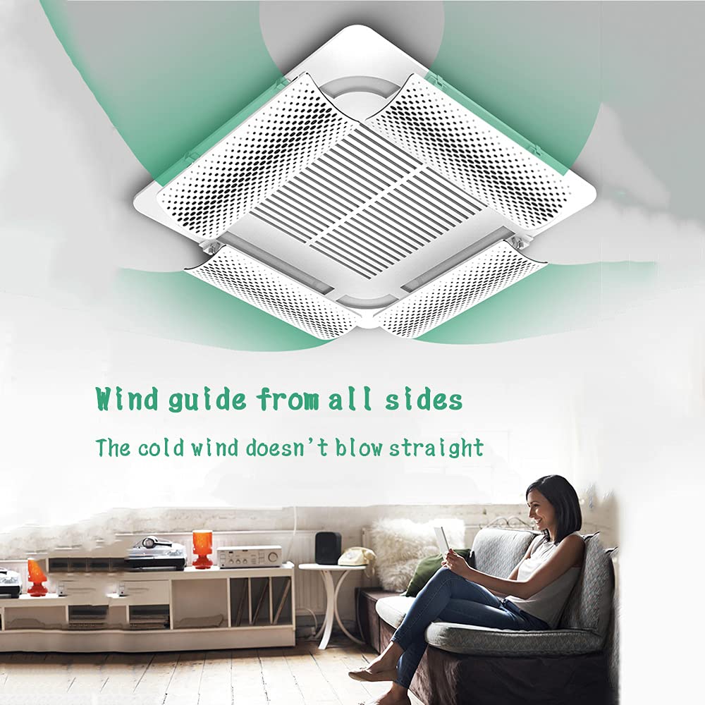 Deflettore di climatizzazione a soffitto, L'aria calda antigelo soffia il filtro dell'aria della griglia del soffitto, famiglie uffici Deflettore centrale dell'aria condizionata a soffitto