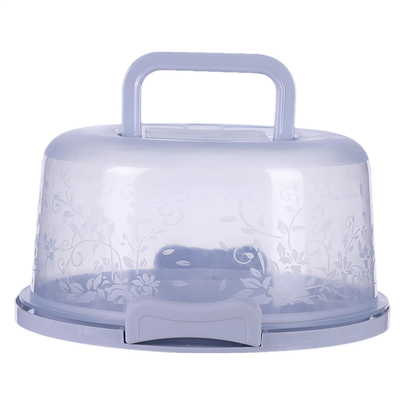 XUQEAYWD Round Cake Container With Lid, 26x22x12.5cm Cake Holder With Handle, Plastices Cakes Carrier With Lid And Handle, Round Transparent Cakes Box For Picnics, Parties, Camping, Bakeries