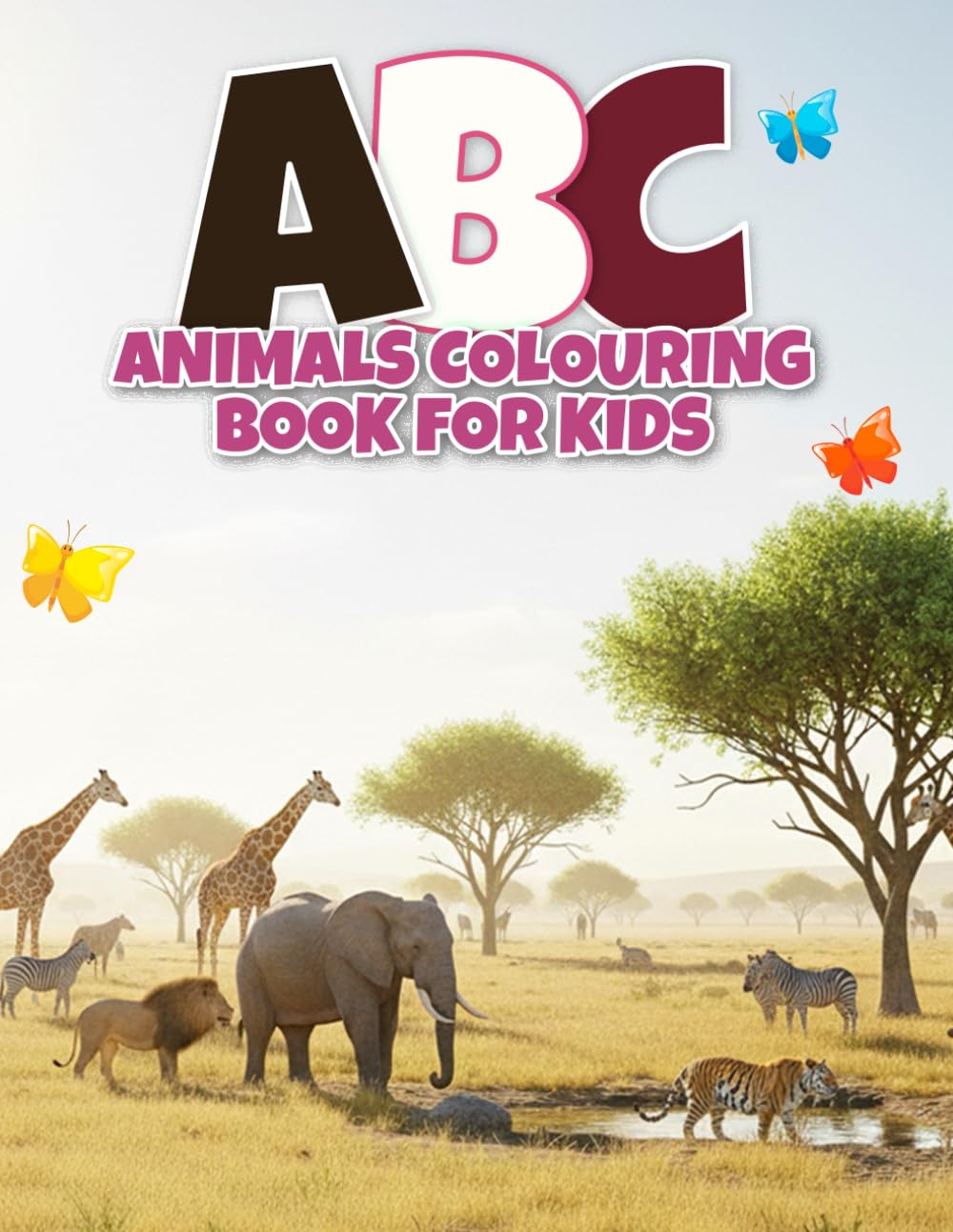 ABC Animals Coloring book for kids: Simple and Adorable Animal Coloring Pages for Early Learners