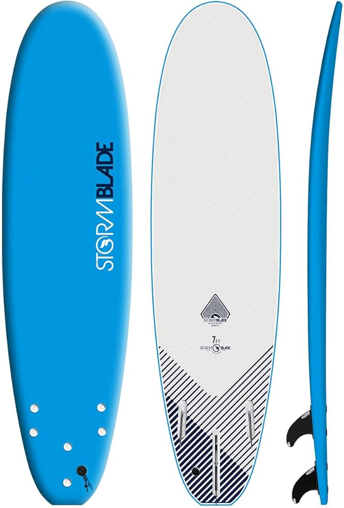 Amazon.com : Storm Blade 7ft Classic Surfboard / / Foam Wax Free