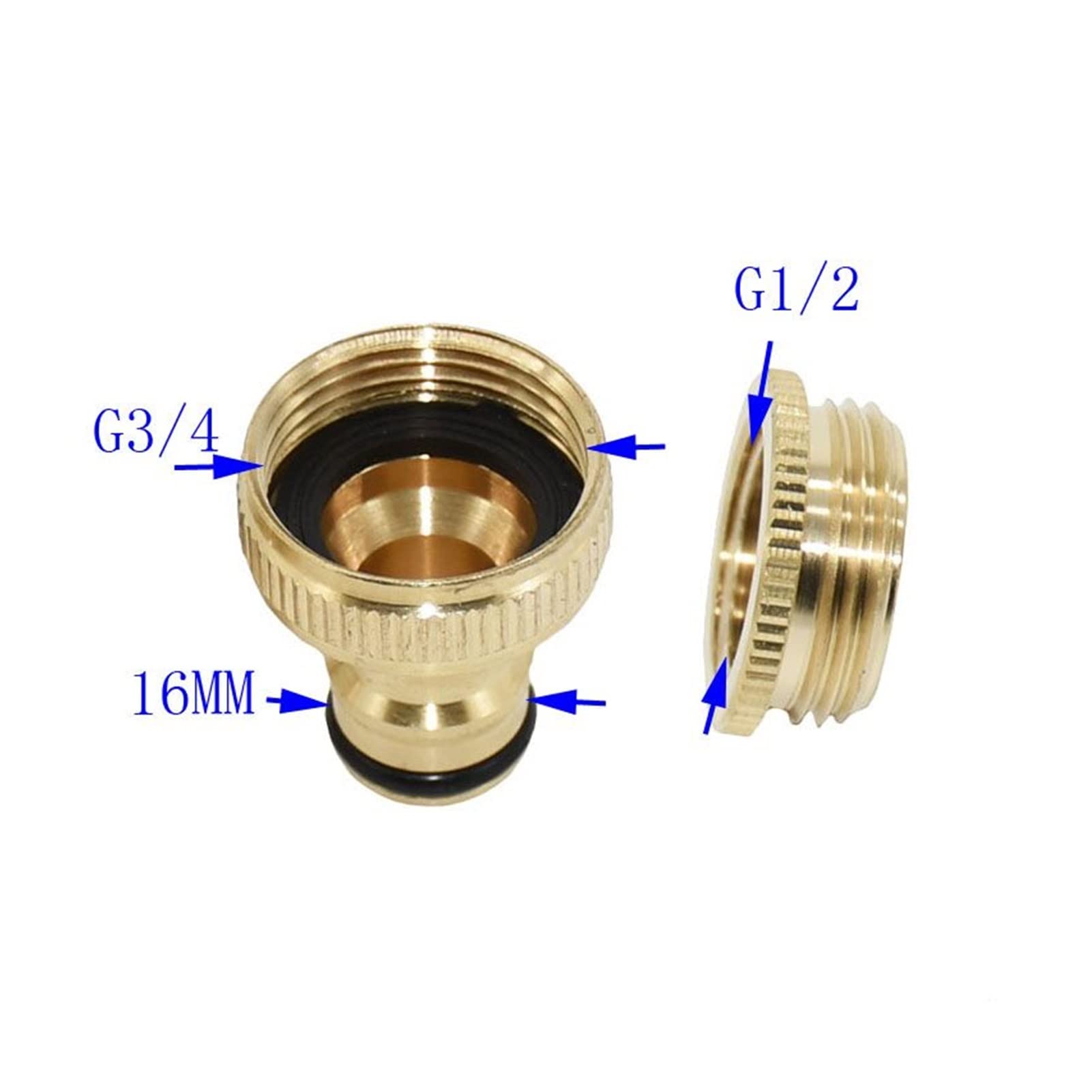 Connettore rapido in ottone G3 / 4 Femmina G1 / 2 Giardino Raccordi in ottone Rubinetto Rubinetto Acqua Adattatore Adattatore Connettore 5/8 "Connettore di rame 1 0pcs.