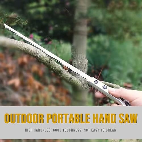 Miniatura 6 de Sierra de mano portátil, mini panel de pared resistente, sierra pequeña para carpintería, mejor para camping, jardinería, poda (mango gris, hoja de