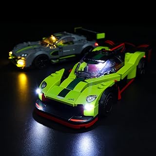 LED Lighting Kit Only - Kyglaring Lights Set Designed for Lego Aston Martin Valkyrie AMR Pro and Aston Martin Vantage GT3 76910 Model Building Kit - Without Lego Set (Classic Version)