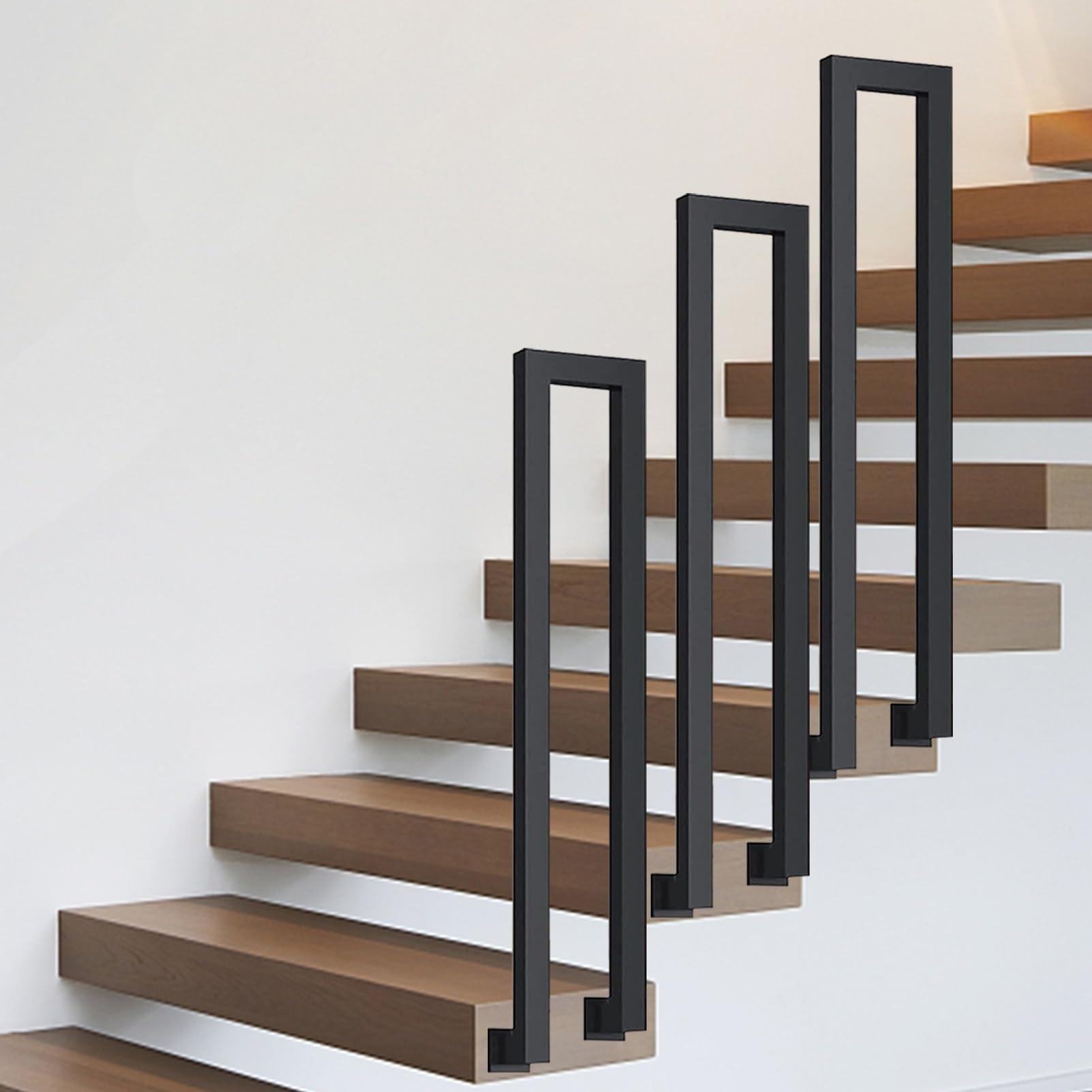 Main courante murale anti-chute pour marches d'escalier extérieur en U