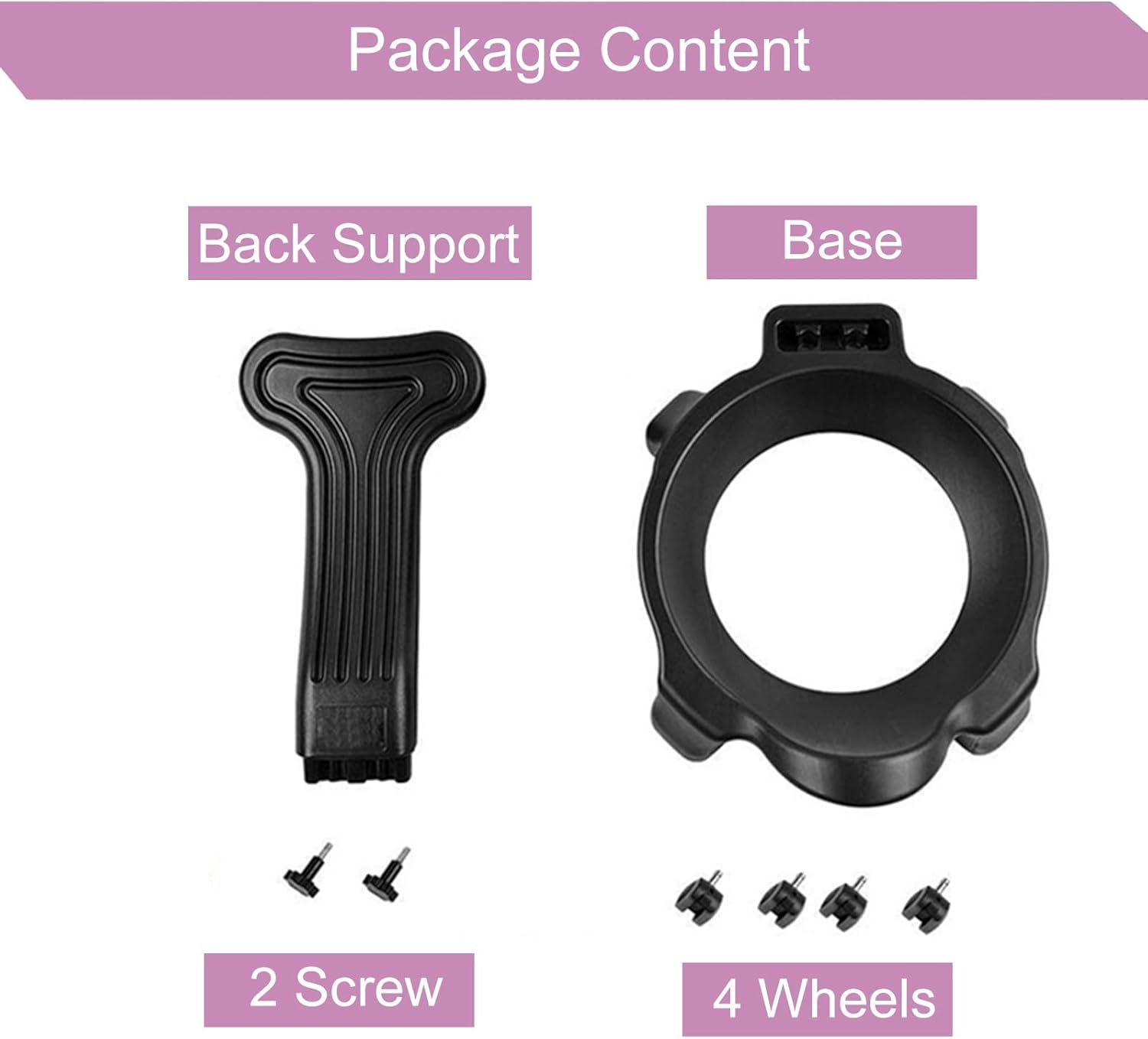 Exercise Ball Chair Base with Wheels - Ergonomic Rolling Base for 55cm Pilates Ball, Office Chair with Back Support for Yoga Ball