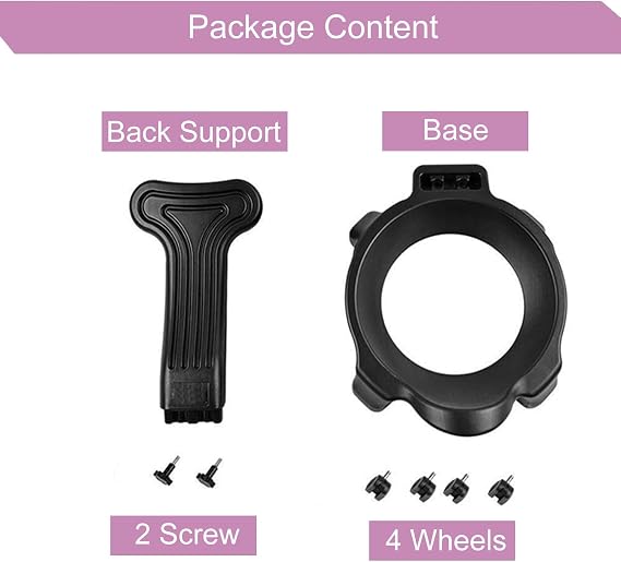 Yoga Ball Chair Base Only Without Ball, Stability Balance Ball Chair Frame for Home Office, Ball Stand Set with Wheels & Back Support