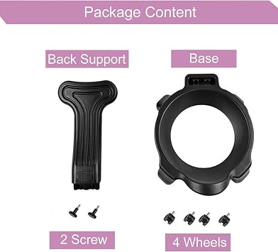 Yoga Ball Chair Base Only Without Ball, Stability Balance Ball Chair Frame for Home Office, Ball Stand Set with Wheels & Back Support