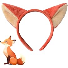 Fox Ears Headband for Halloween Animal Cosplay