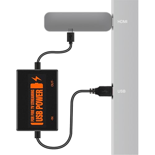 Fire Stick Power Adapter, USB Power Cable for Fire TV Stick, Powers Streaming TV Sticks Directly from TV's USB Port, 5V/2.1A for FireStick 2/3/4K/4K Max/Lite, Eliminates the Need for AC Adapter