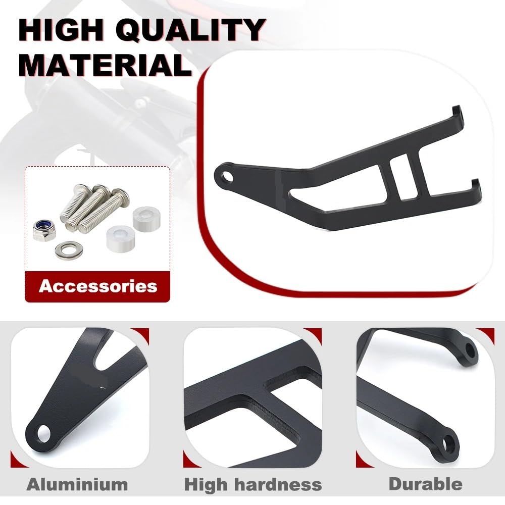 podłokietnik Tylny motocyklowy Podłokietnik dla pa Do Aprilia Tuono V4 R (RRSO) 1100 Factory RSV4 RSV4-R | Aluminiowy wspornik wieszaka wydechowego, wspornik tłumika