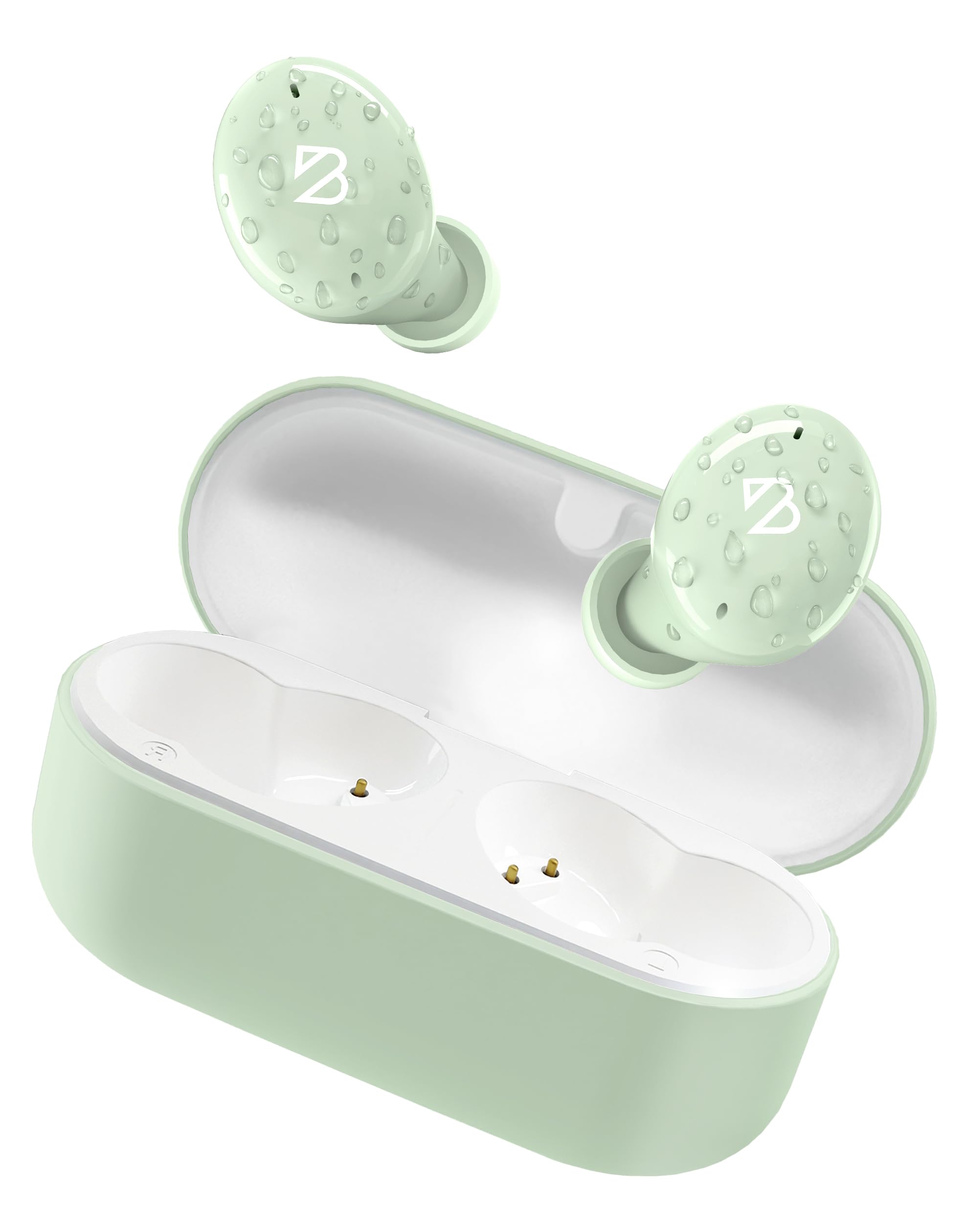 Back Bay Audio Tempo 30 Wireless Earbuds for Small Ears - Award-Winning Sound, Sweatproof Bluetooth Earbuds, Comfortable Ear Buds for Women, Green