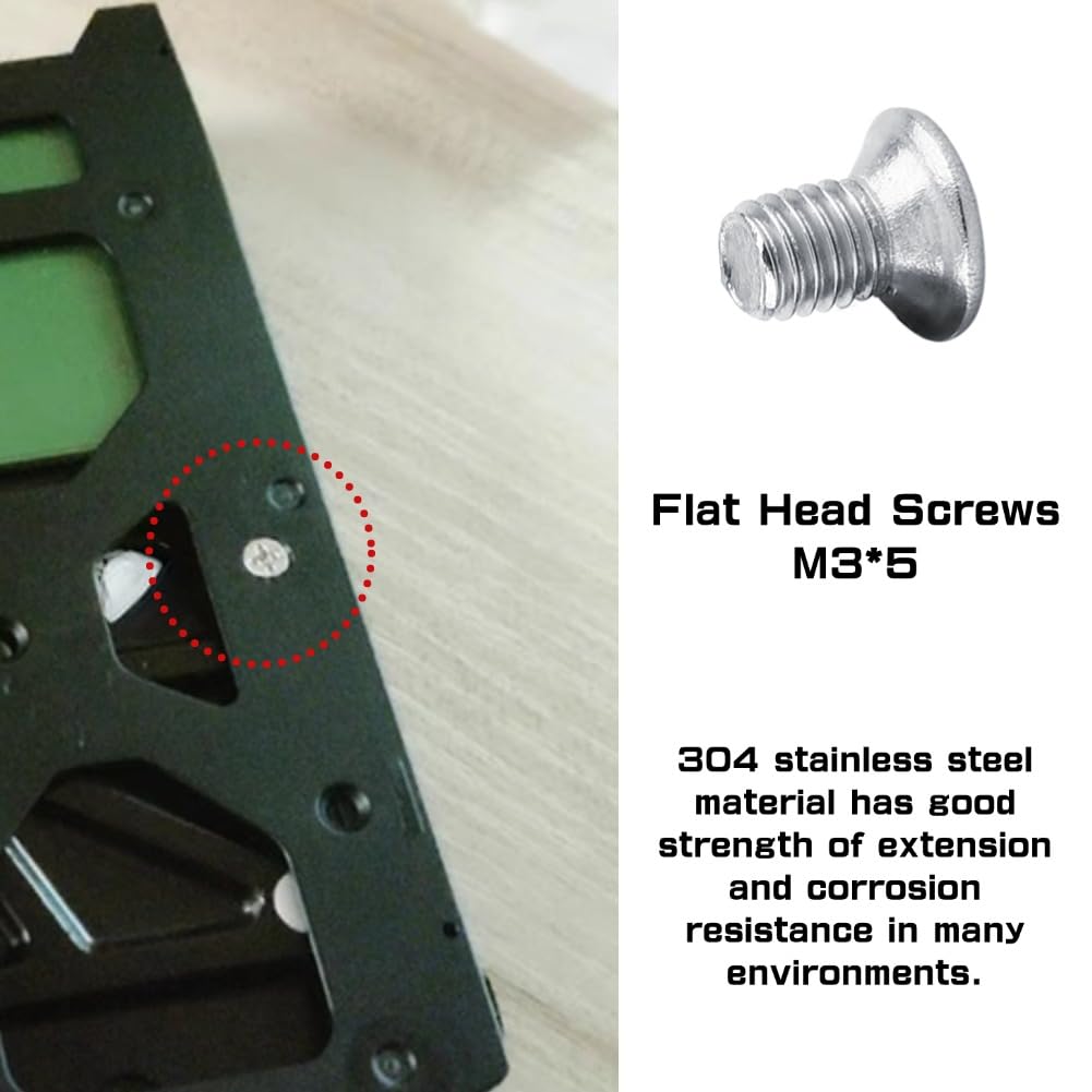Set van 100 stuks M3 schroeven met platte kop, M3 schroevenassortiment, kruiskop, volledig schroefdraad, van roestvrij staal 304, voor machines (M3 x 4 mm