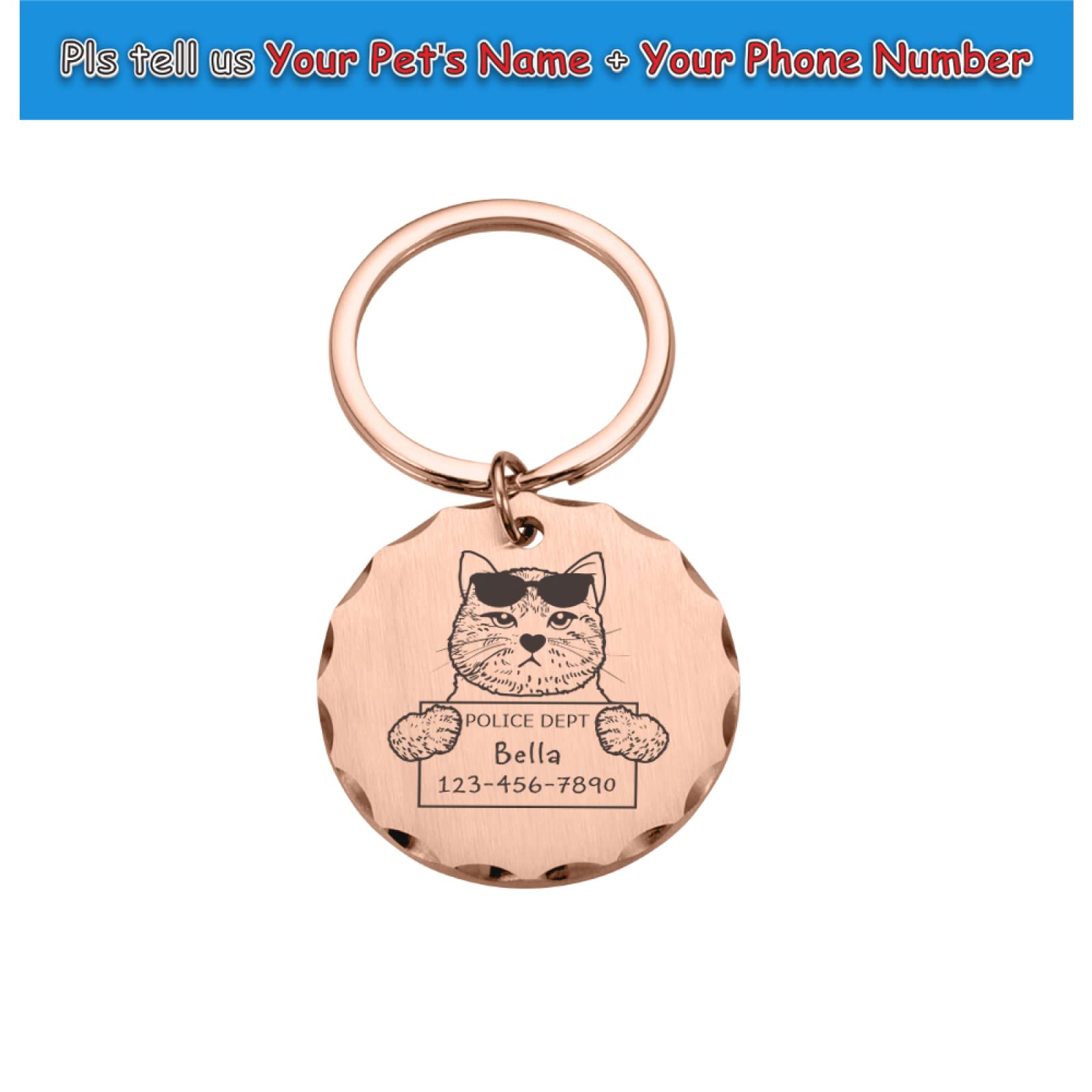 Étiquette D'identification De Chien Étiquettes Pour Animaux De Compagnie Gravées Personnalisées Étiquettes Personnalisées Pendentif Anti-perte Plaque Signalétique Pour Accessoire De Collier