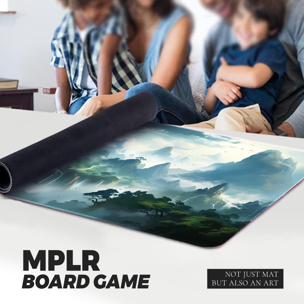Brettspiel MTG Playmat + Freie wasserdichte Tasche, Genähte Kanten,Card Enthusiasten TCG Playmat Mouse Pad MTG Spielmatten Mit Zonen (Original Playmat) (No Zone,Unclaimed Territory)