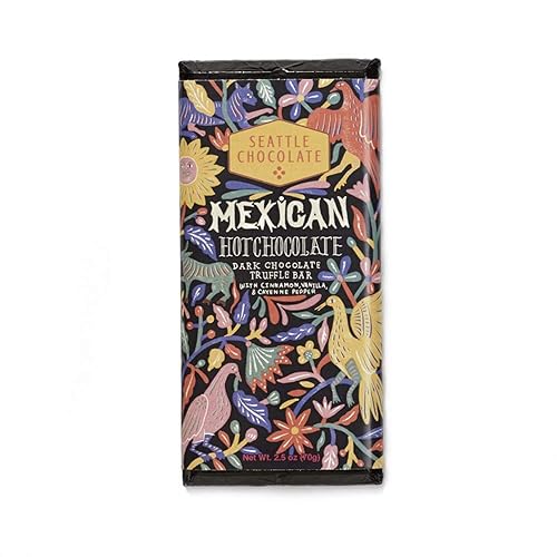 SEATTLE CHOCOLATE S - Barra de chocolate caliente mexicano, 2.5 oz