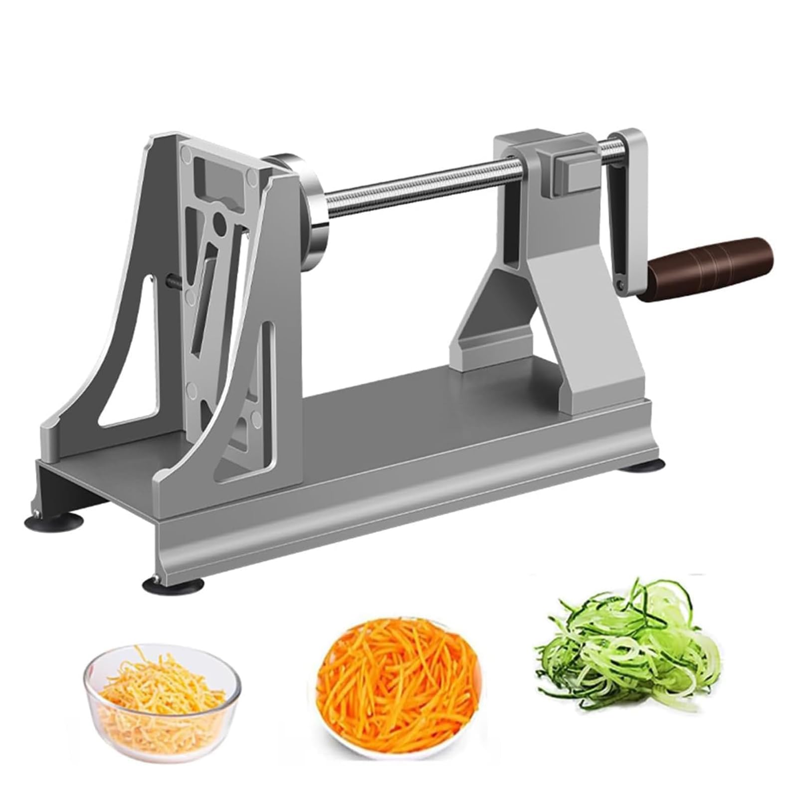 Rallador de tambor giratorio manual con 3 cuchillas intercambiables para triturar verduras, queso, ensalada y preparación de cocina, herramienta esencial de cocina