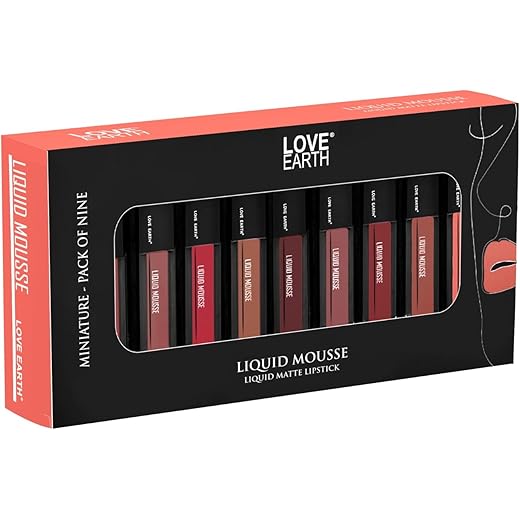 LoveEarth Liquid Matte Lipstick Combo Pack - 9 Pieces