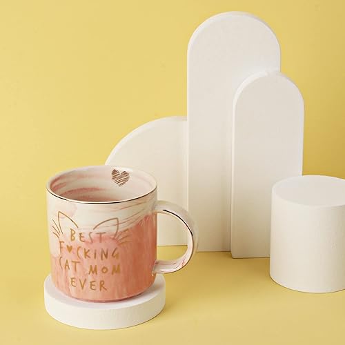 Miniatura 6 de Regalos para mamá de gato para mujer, taza de café Crazy Cat Lady regalo para amantes de los gatos, mamá, hija, hermana, tía, esposa, mejores