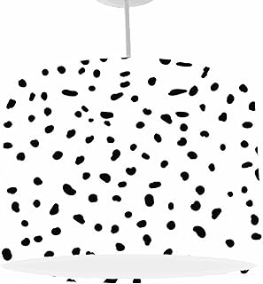 Leo And Cal, Dalmatian Spot Lampshade, Choice of 20cm to 35cm Diameter, Black And White Bedroom Accessories, Monochrome Light Shade, Dalmatian Print Room Decor, Drum Lampshade With Diffuser