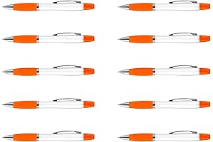 10 Pack of DISCOUNT PROMOS Plastic Highlighters in Orange