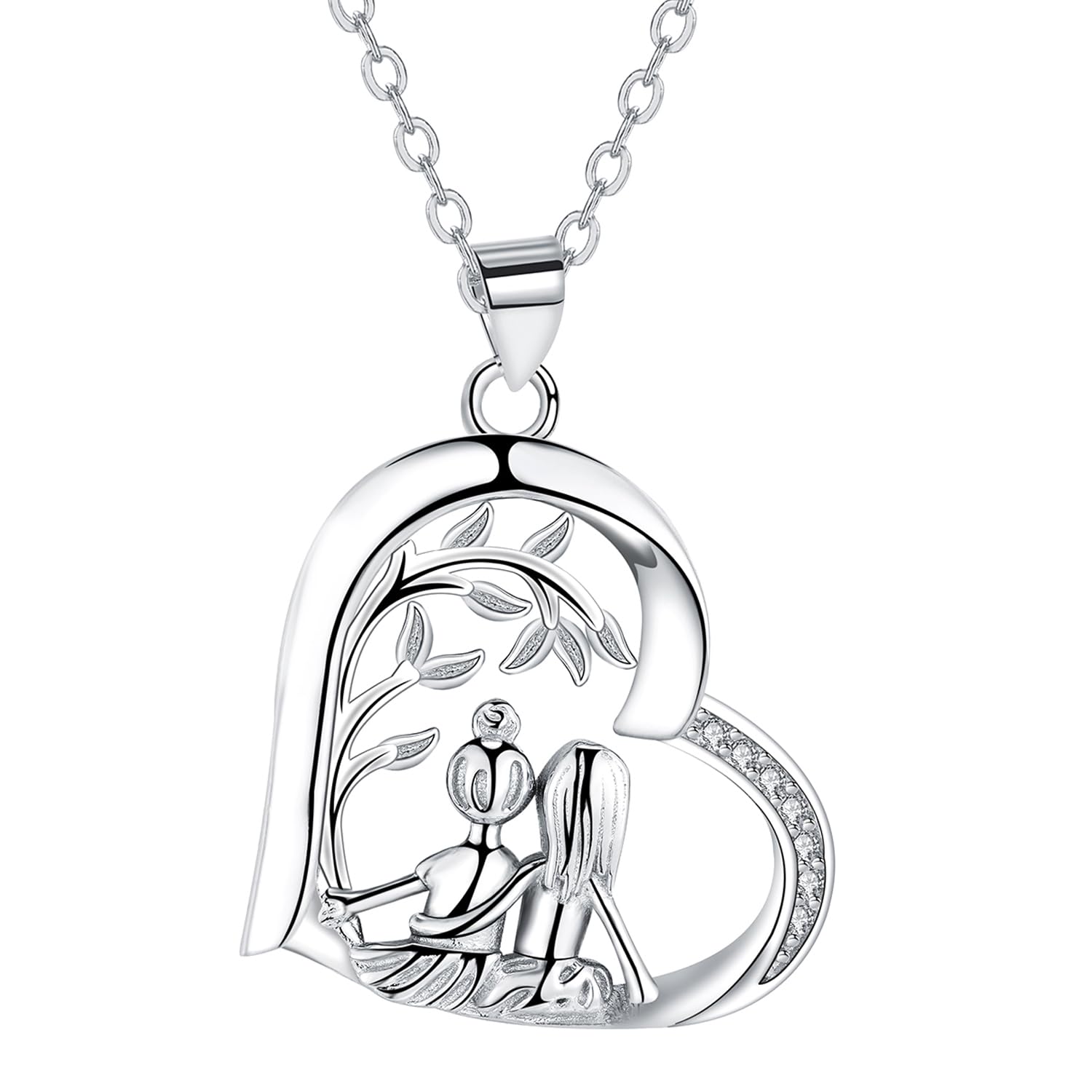 Yinsen Mutter und Tochter Halskette 925 Sterling Silber Mit Geschenkbox-Geschenke für Mutter,Beste Mutti Schmuck zum Muttertag Geburtstag Weihnachten