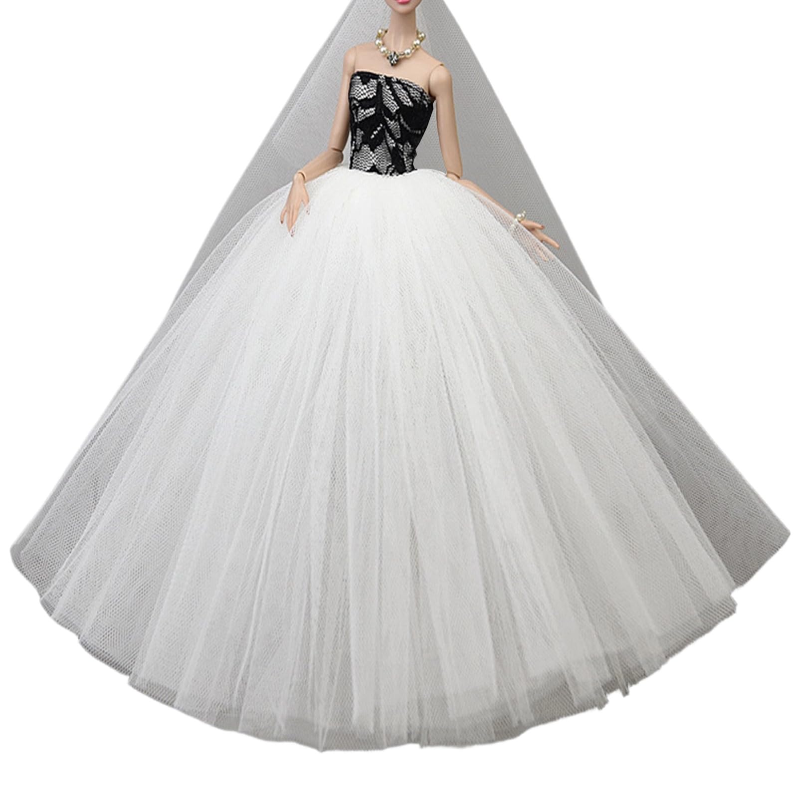 Beautiful Ball Gown for 6inch Dolls with, Floral top