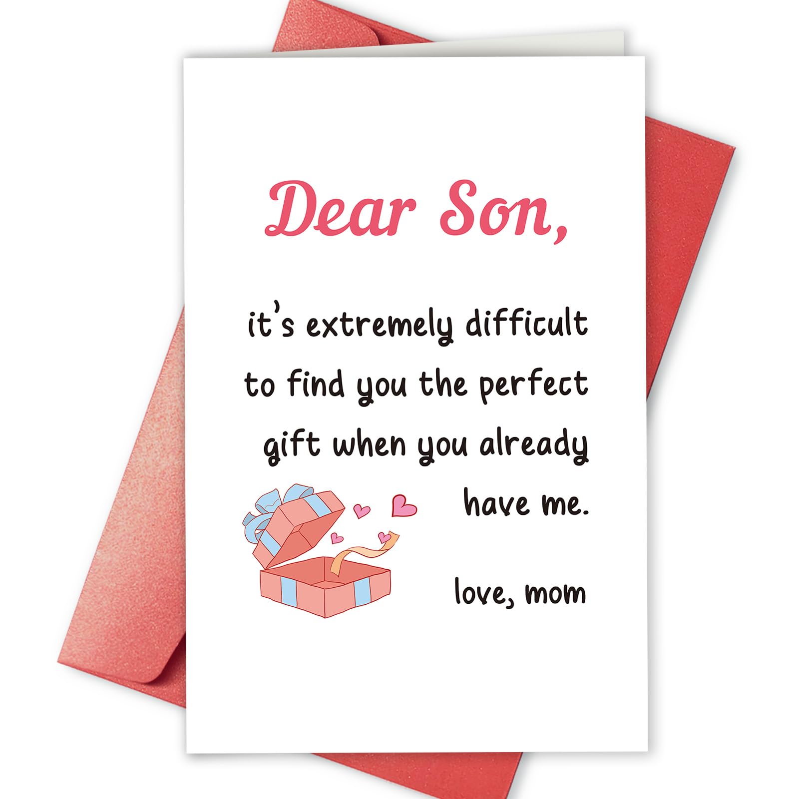 Humorous Birthday Card for Son, Gag Birthday Gift from Mom, Funny Bday Card for grown up son, Graduation Card, Celebration Card