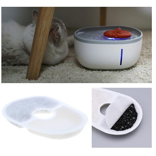Foto 3 de 7 de SING F LTD 8 filtros de fuente de agua para mascotas con 8 esponjas de filtro compatibles con filtros…